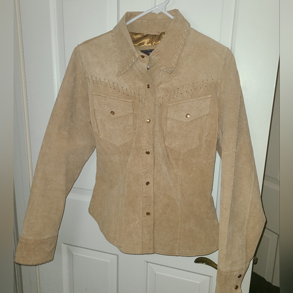 Roper Tan Leather Western Shirt